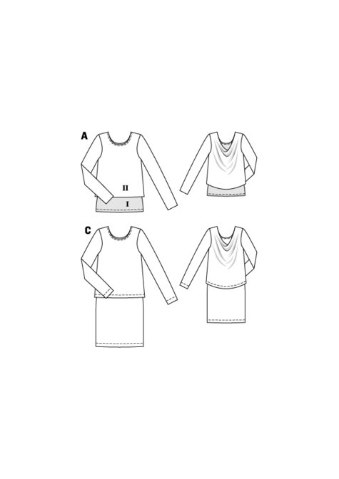Layered Long Sleeve Shirt 01/2016 #103A – Sewing Patterns | BurdaStyle.com