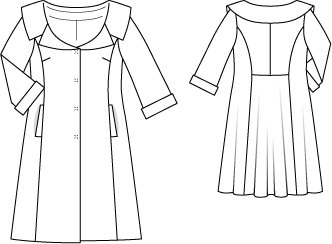 Fancy Collar Coat 03/2010 #130 – Sewing Patterns | BurdaStyle.com