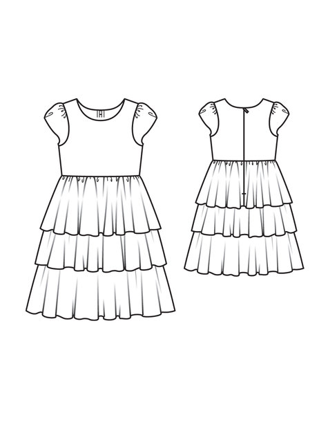 Girls Tiered Dress 02/2011 #144 – Sewing Patterns | BurdaStyle.com