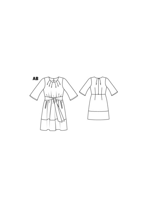 Tie Front Dress 03/2016 #102B – Sewing Patterns | BurdaStyle.com