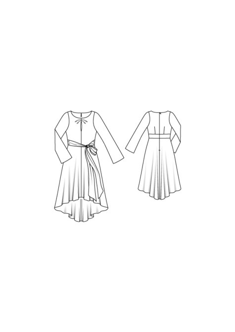 Asymmetric Dress 04/2016 #121 – Sewing Patterns | BurdaStyle.com