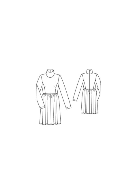 Polo Neck Dress 09/2016 #113 – Sewing Patterns | BurdaStyle.com