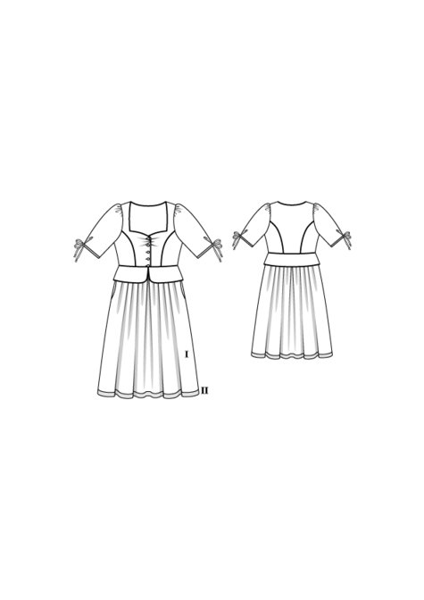 Dirndl Dress (Plus Size) 10/2016 #129 – Sewing Patterns | BurdaStyle.com