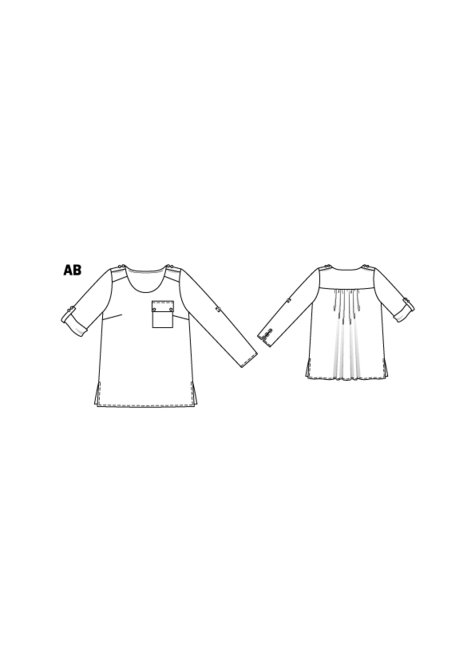 Long Shirt (Plus Size) 05/2017 #122B – Sewing Patterns | BurdaStyle.com