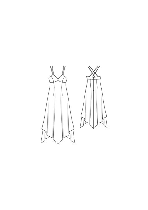 Handkerchief Hem Dress 06/2017 #107 – Sewing Patterns | BurdaStyle.com