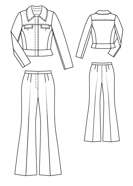 Vintage Sissy Trouser Suit #V10-70 – Sewing Patterns | BurdaStyle.com