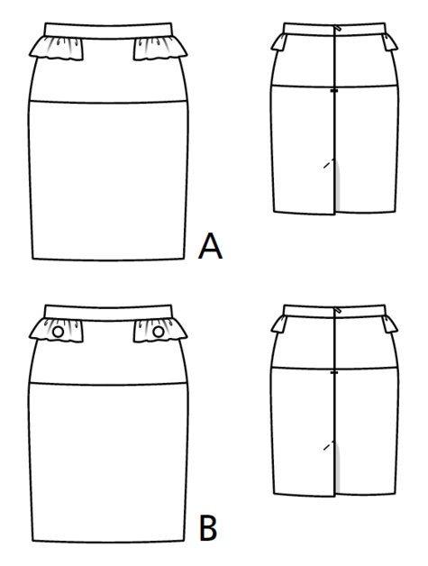 Ruffle Flap Skirt 09/2017 #115B – Sewing Patterns | BurdaStyle.com