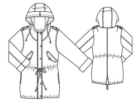 Hooded Parka 02/2018 #122 – Sewing Patterns | BurdaStyle.com
