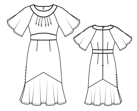 Swinging Midi Dress 02/2018 #101 – Sewing Patterns | BurdaStyle.com