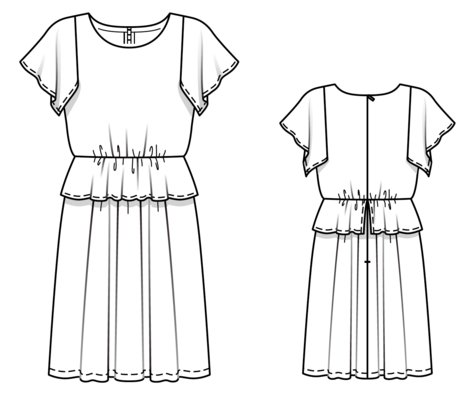 Lace Peplum Dress 04/2018 #107 – Sewing Patterns | BurdaStyle.com