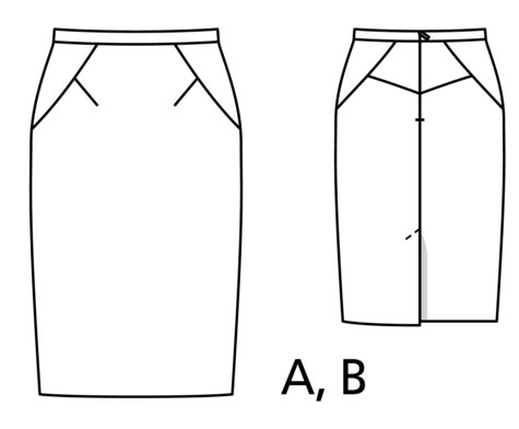 Paneled Pencil Skirt 03/2018 #103A – Sewing Patterns | BurdaStyle.com