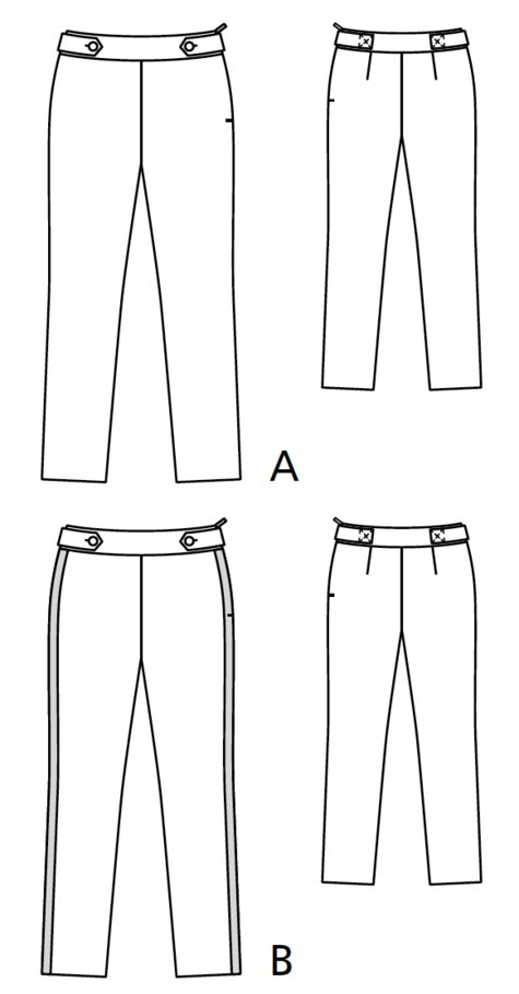 Straight Leg Trousers 02/2019 #104A – Sewing Patterns | BurdaStyle.com