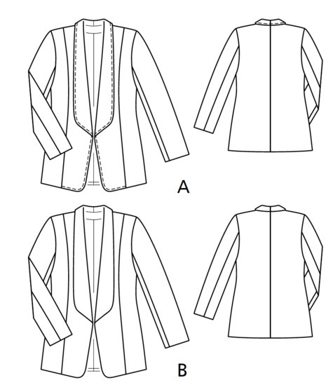 Soft Blazer (Plus Size) 04/2019 #125A – Sewing Patterns | BurdaStyle.com