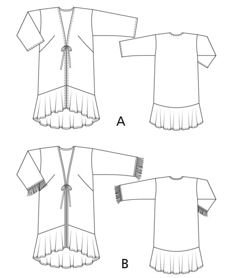 Kimono Coat (Plus Size) 07/2019 #123A – Sewing Patterns | BurdaStyle.com