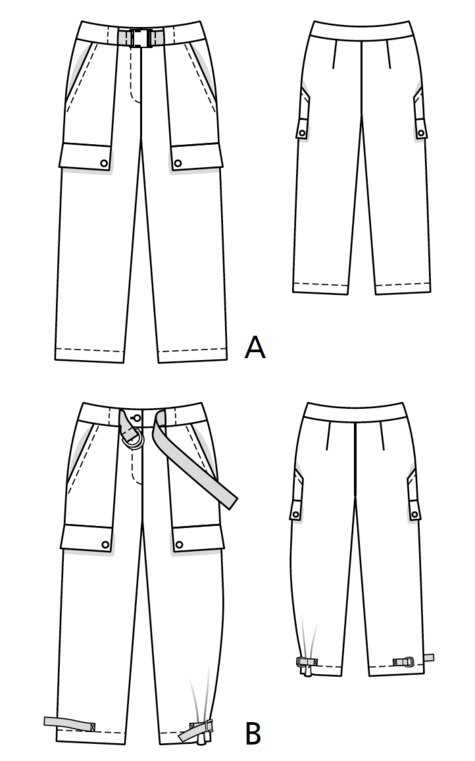 Cargo Trousers 08/2019 #120B – Sewing Patterns | BurdaStyle.com