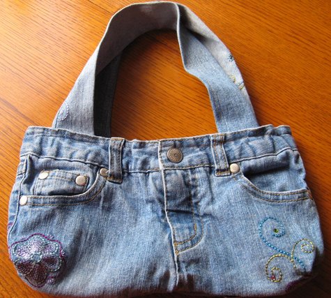 jeans school bag