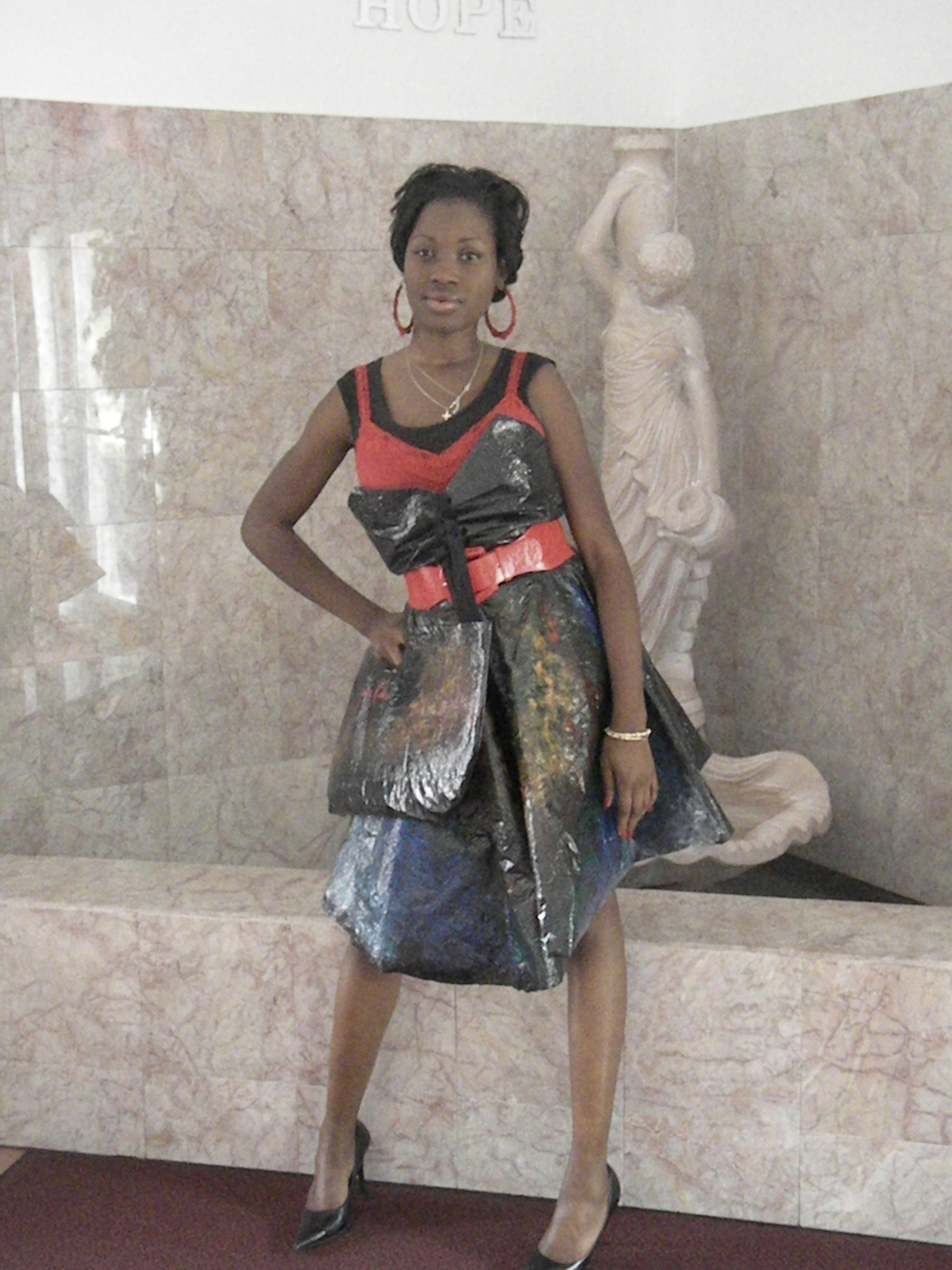 Trash Bag HighWaist Skirt w/ Trash Bag Tote Sewing Projects