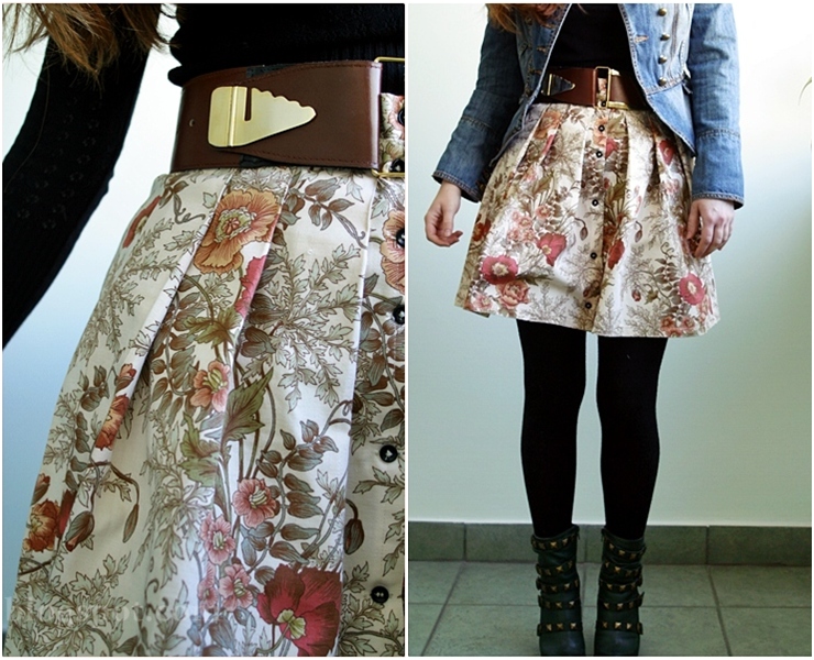 Floral skirt with buttons Sewing Projects