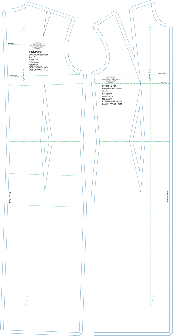 Basic OnePiece Dress Sloper Sewing Projects