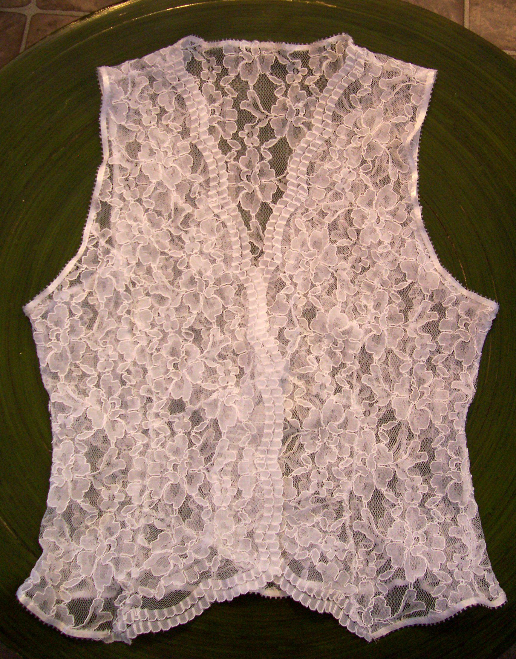 White Lace Vest – Sewing Projects | BurdaStyle.com
