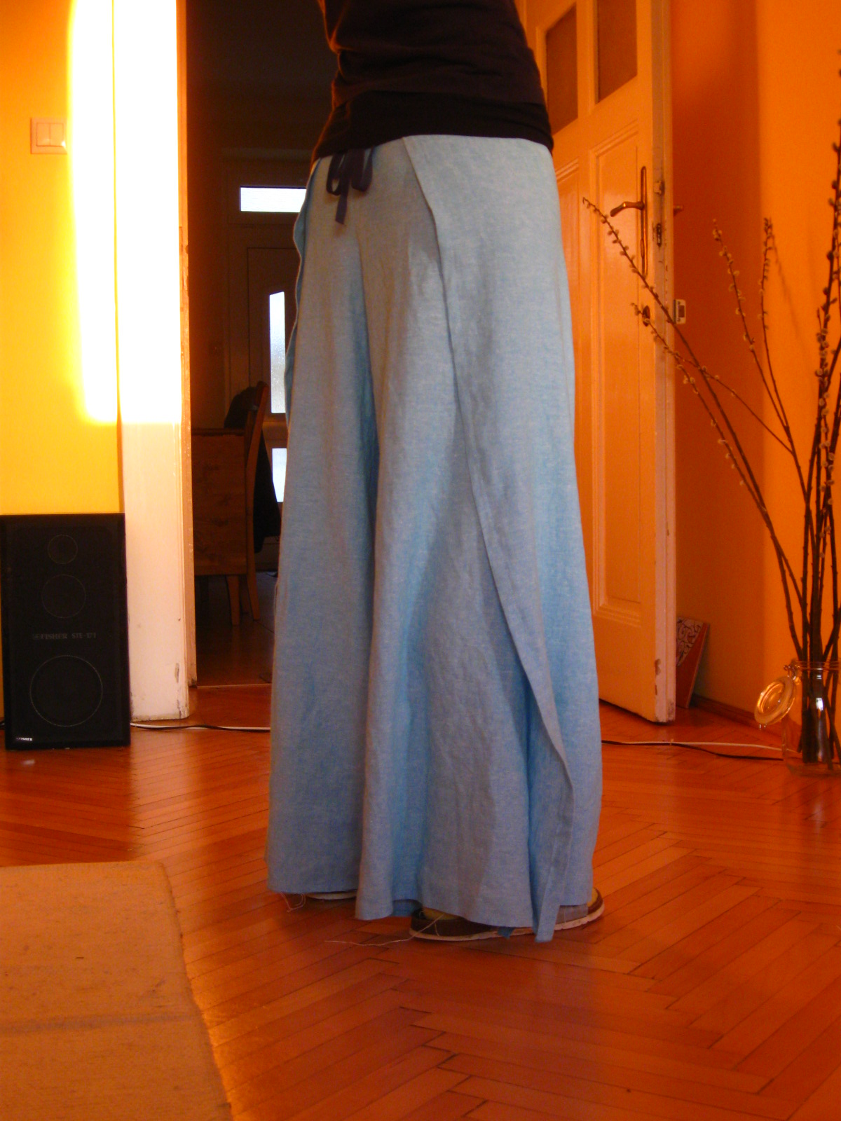 Wrap pants (blue linen) – Sewing Projects | BurdaStyle.com