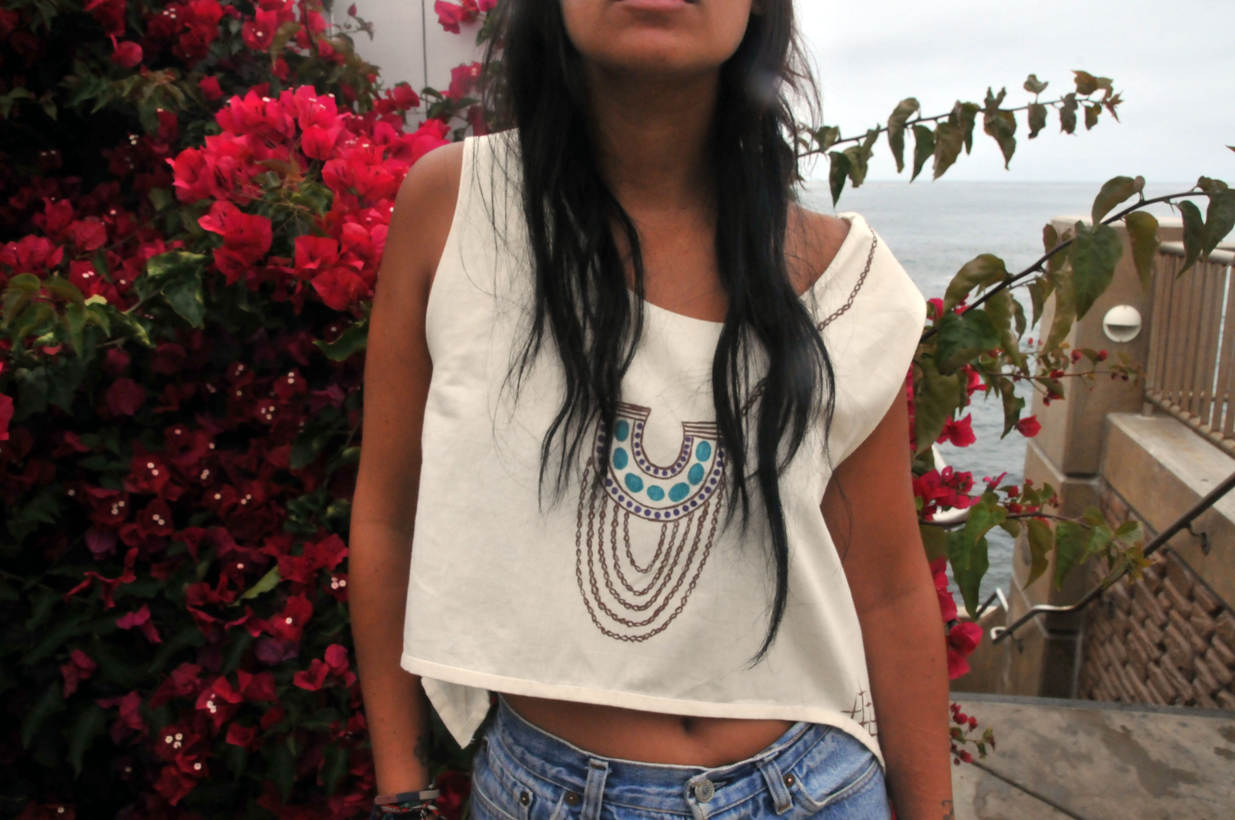 ethnic wear crop top