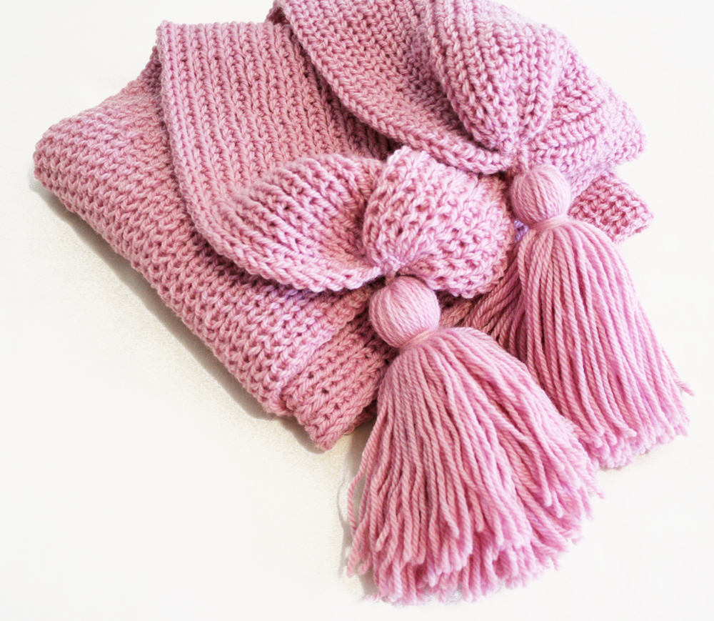 Chunky Scarf with Tassels Sewing Projects