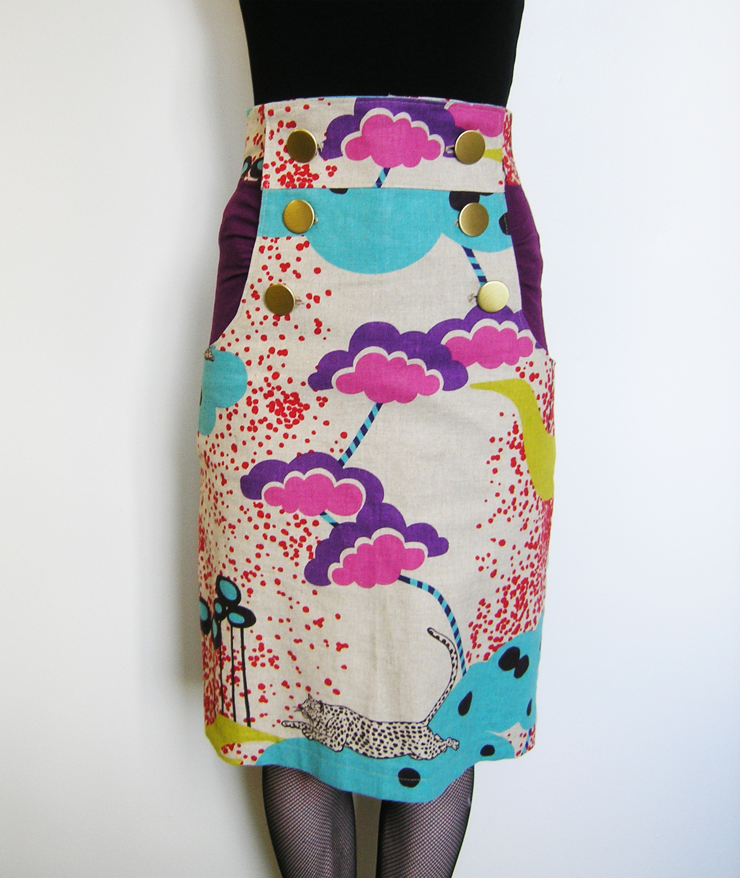 High Waisted Skirt in Japanese Linen Sewing Projects