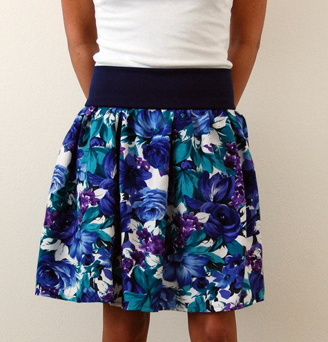 Gathered Skirt with Knit Waistband II – Sewing Projects | BurdaStyle.com
