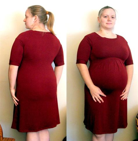 Red Jersey Maternity Dress – Sewing Projects | BurdaStyle.com