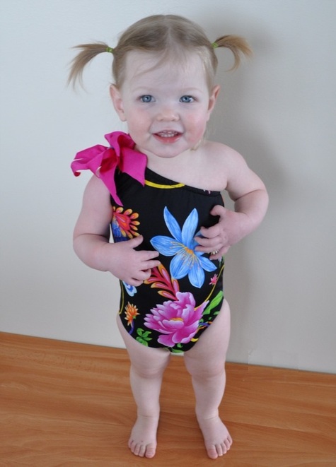 One Shoulder Infant/Toddler Swimsuit – Sewing Projects | BurdaStyle.com