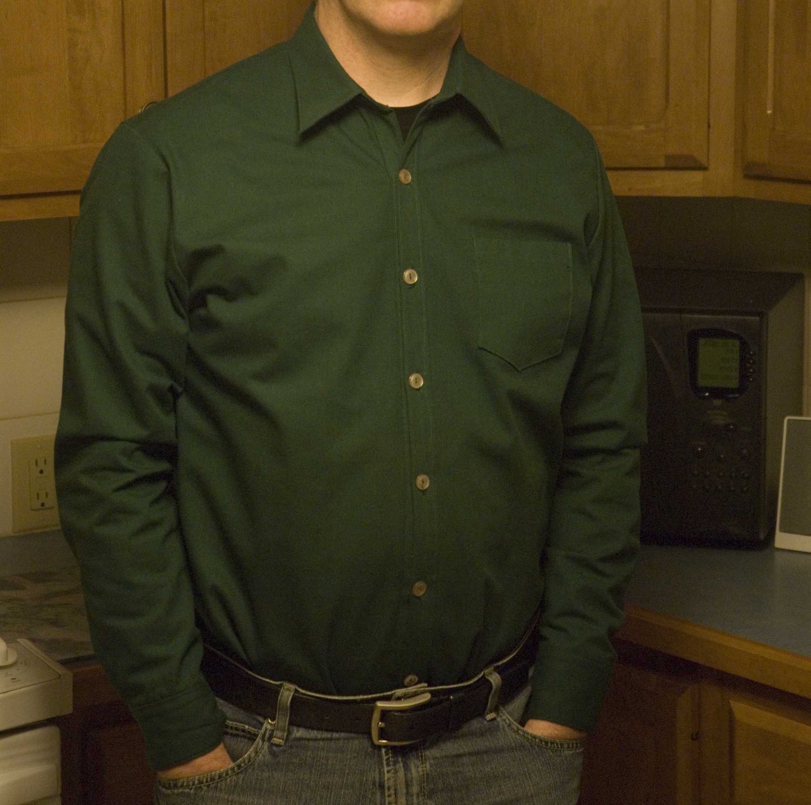 combination with dark green shirt