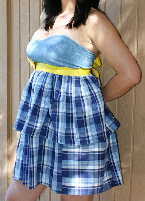Earth Day Project: Men's Shirts to Strapless Dress – Sewing Projects ...