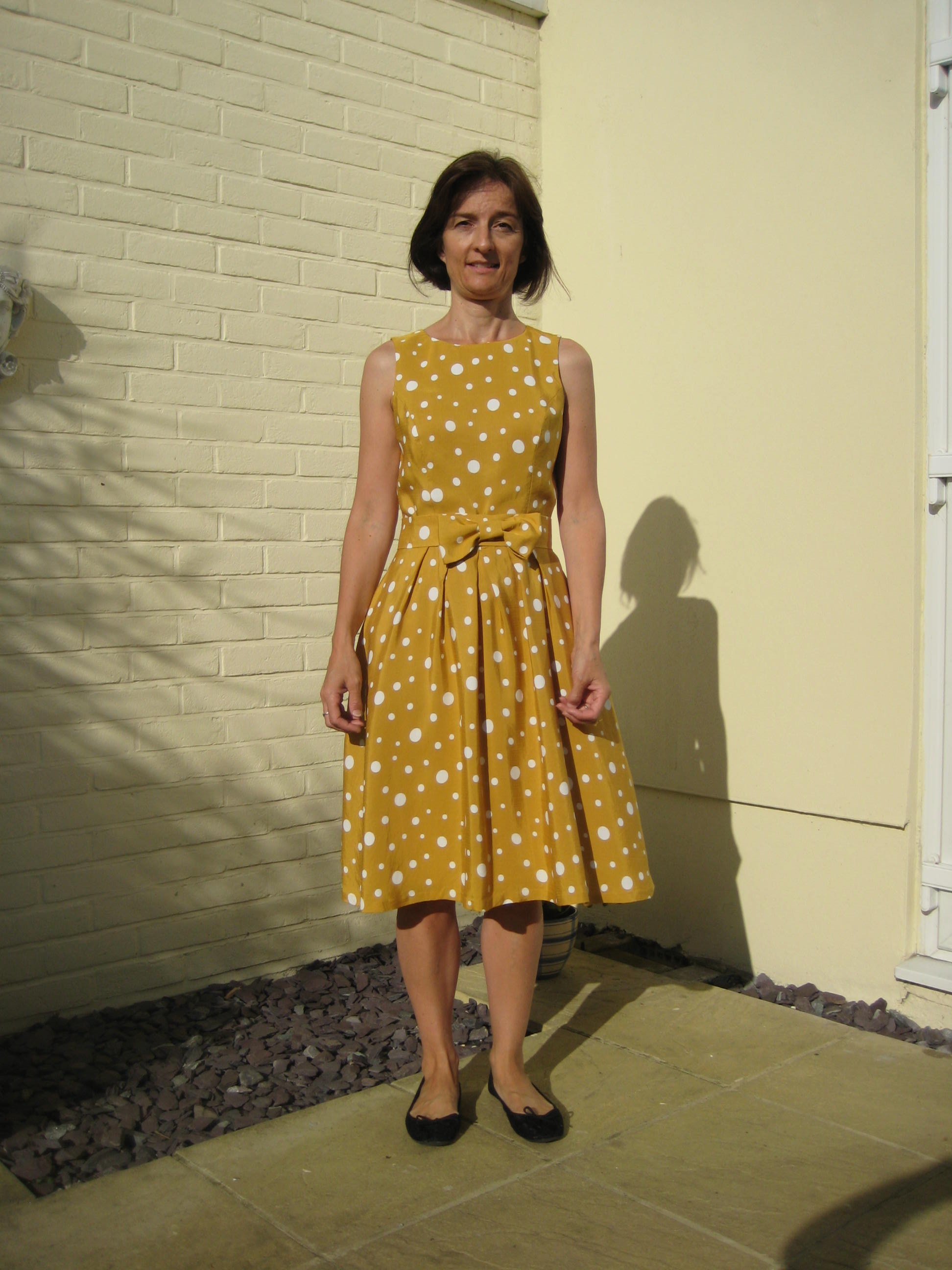 mustard spotty retro  dress  Sewing  Projects BurdaStyle com