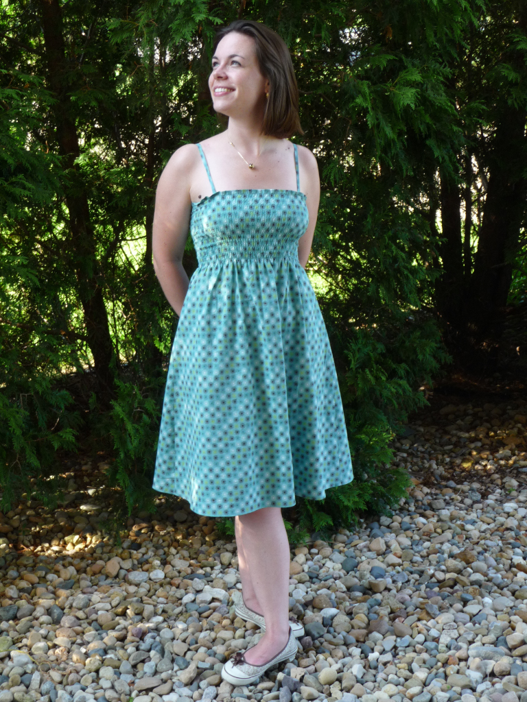 Dusty aqua smocked sundress – Sewing Projects | BurdaStyle.com