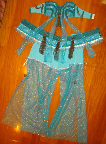 Blue Belly Dance Costume – Sewing Projects | BurdaStyle.com