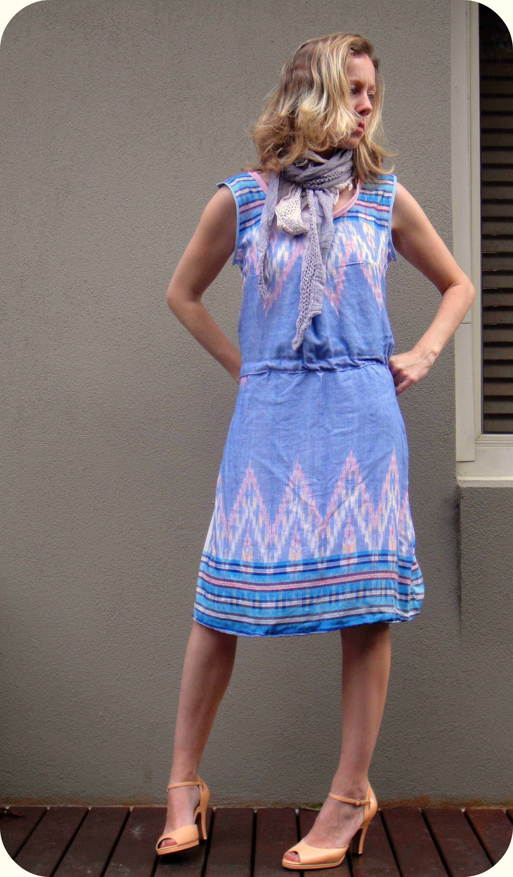 Ikat print tablecloth dress Sewing Projects