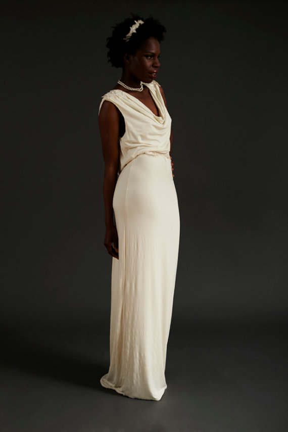 Sustainable Draped Cowl Back Evening dress – Sewing Projects ...