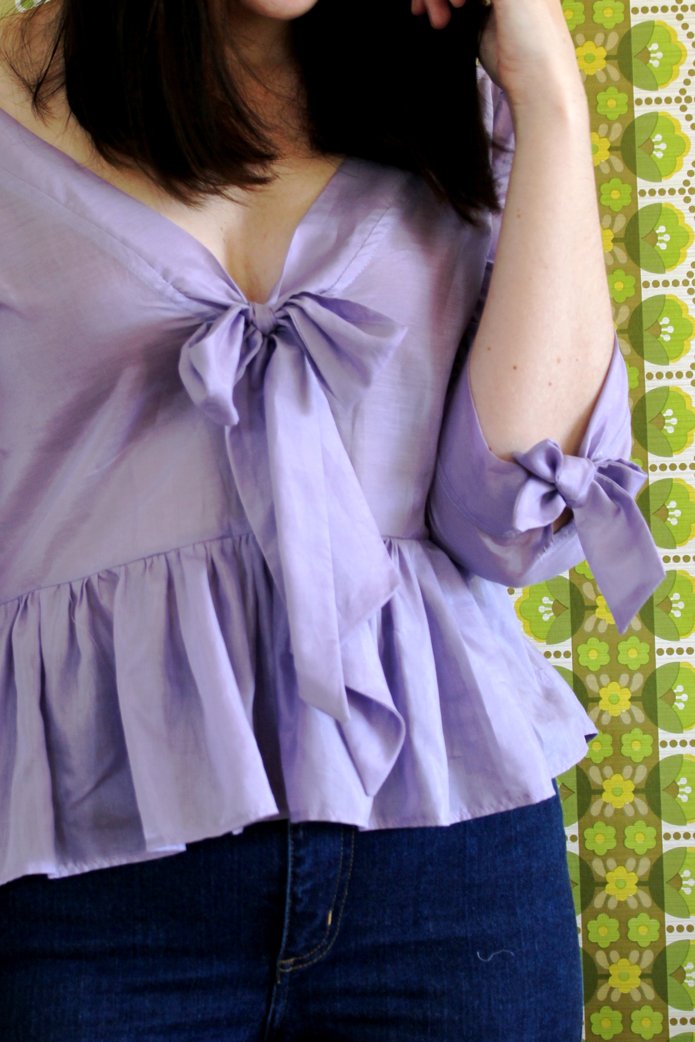 Lavender blouse with bows Sewing Projects