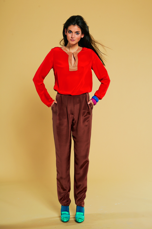 09/2011 Blouse with contrasting neck band Sewing Projects