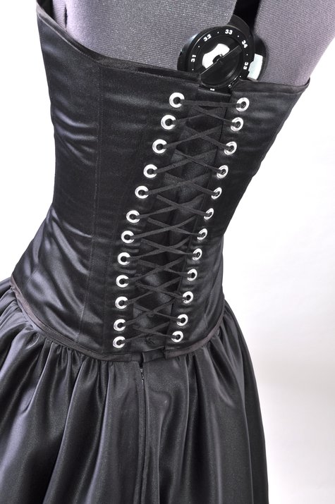 Steel Boned Black Satin Corset – Sewing Projects | BurdaStyle.com