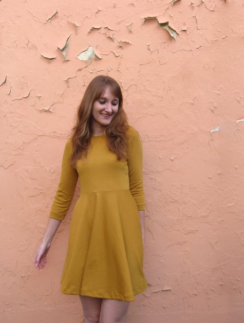 Mustard Fall Dress – Sewing Projects | BurdaStyle.com