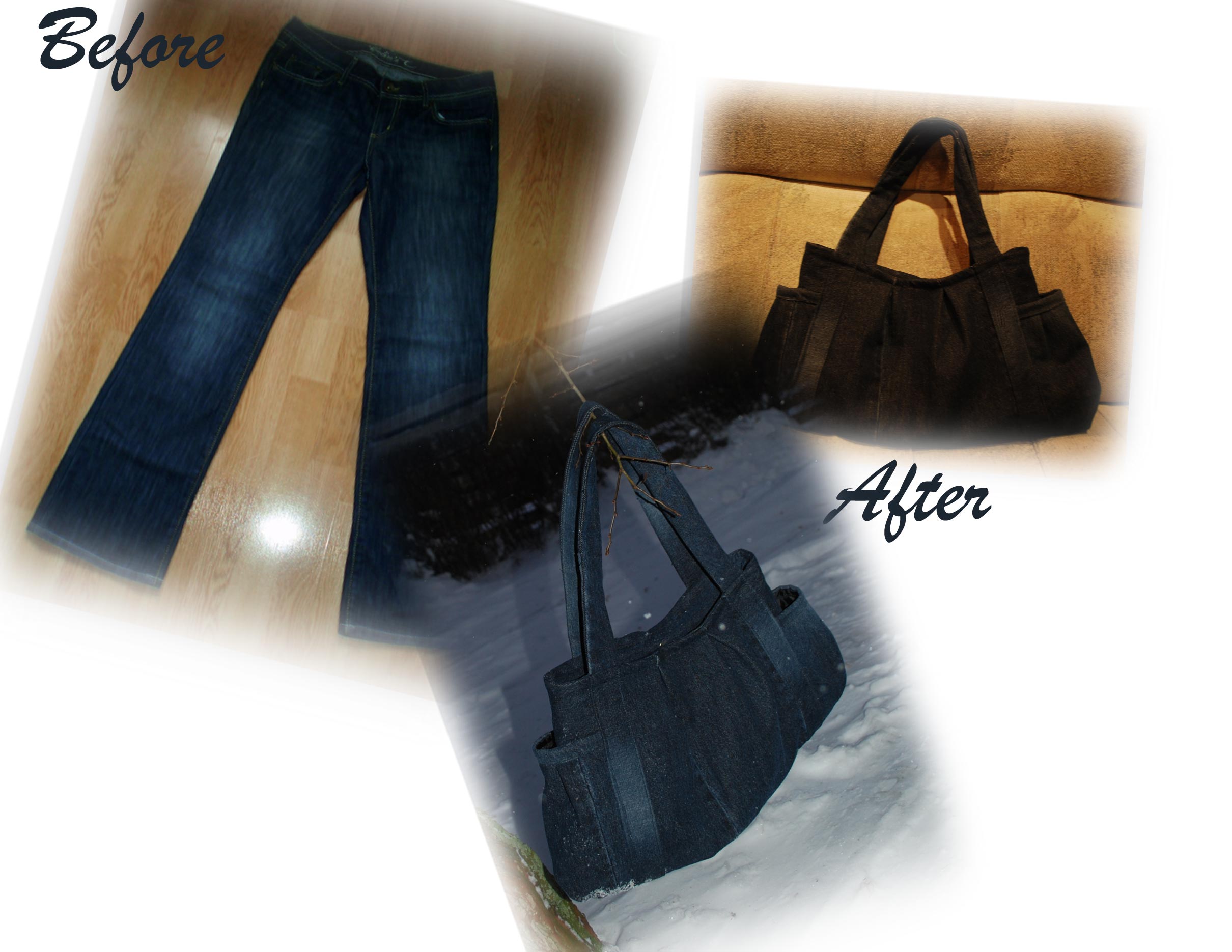 Jeans into a bag Sewing Projects