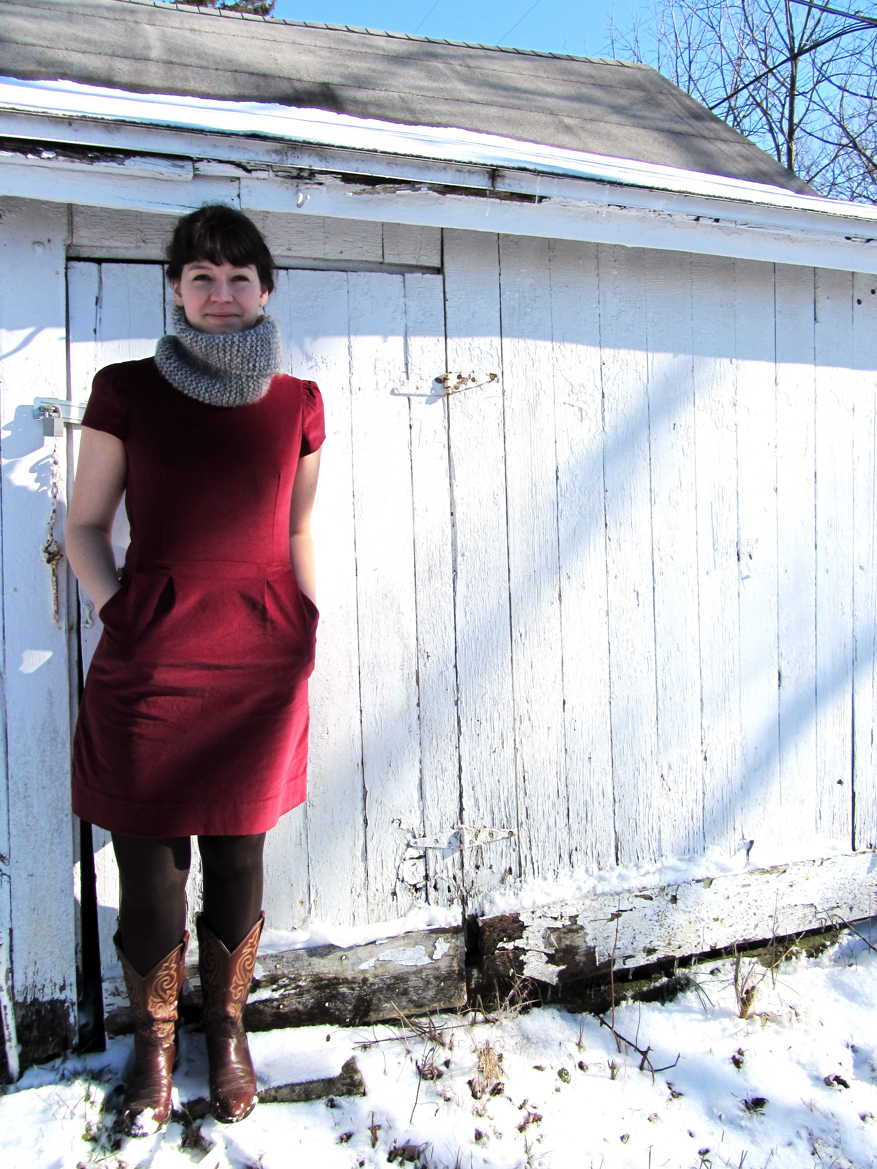 Velvety Corduroy Dress for Winter Sewing Projects