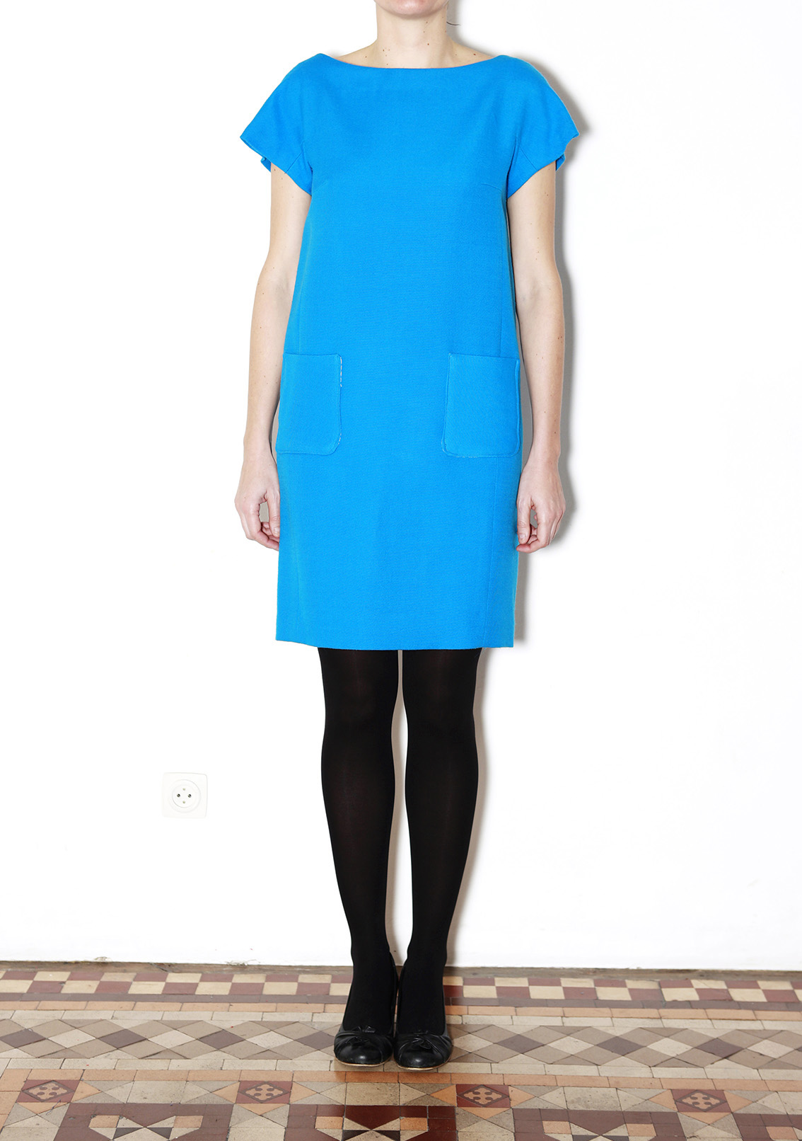 Turquoise Shirt Dress With Front Pockets Sewing Projects