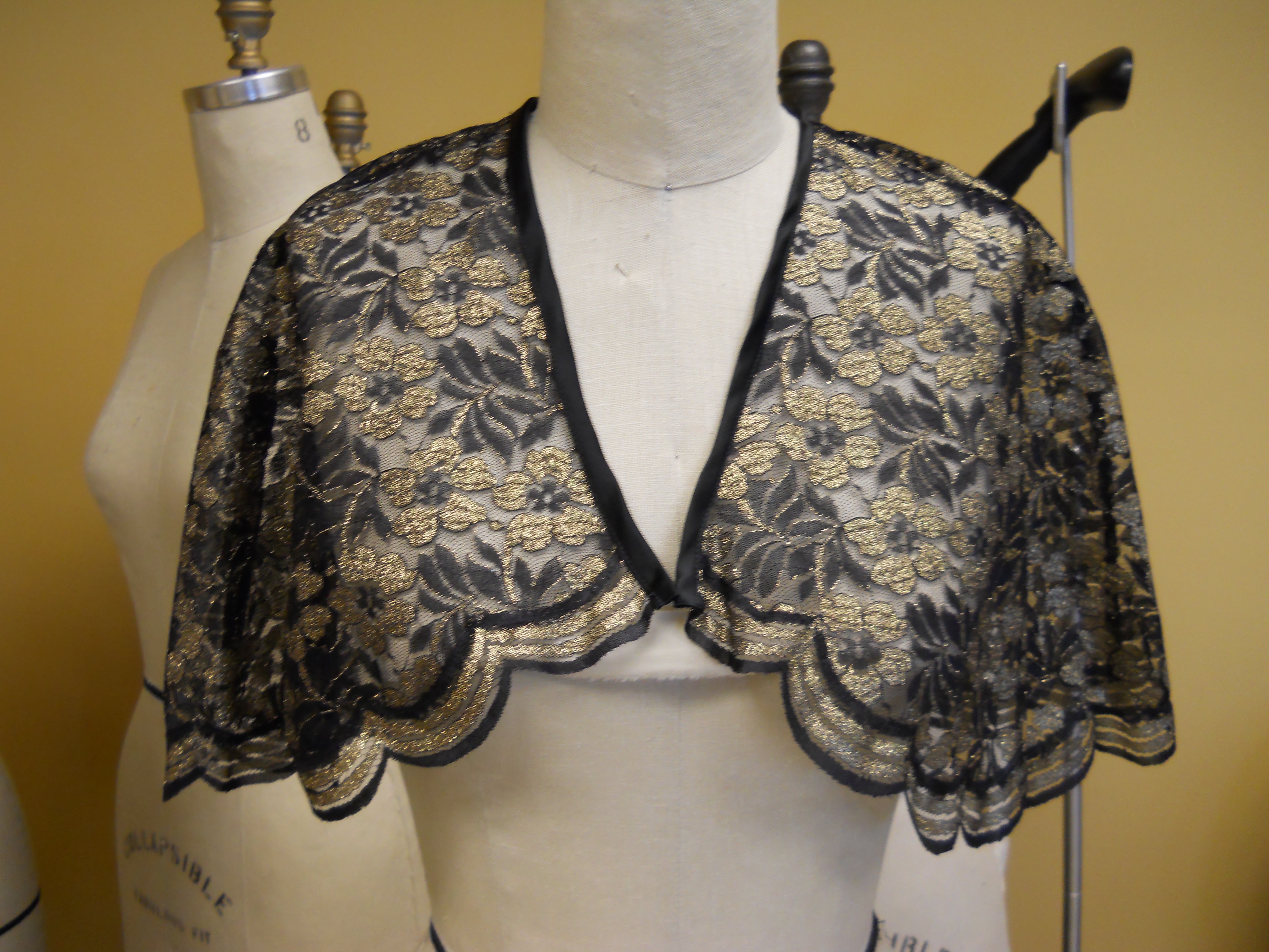 Gold and Black Lace Capelet Sewing Projects