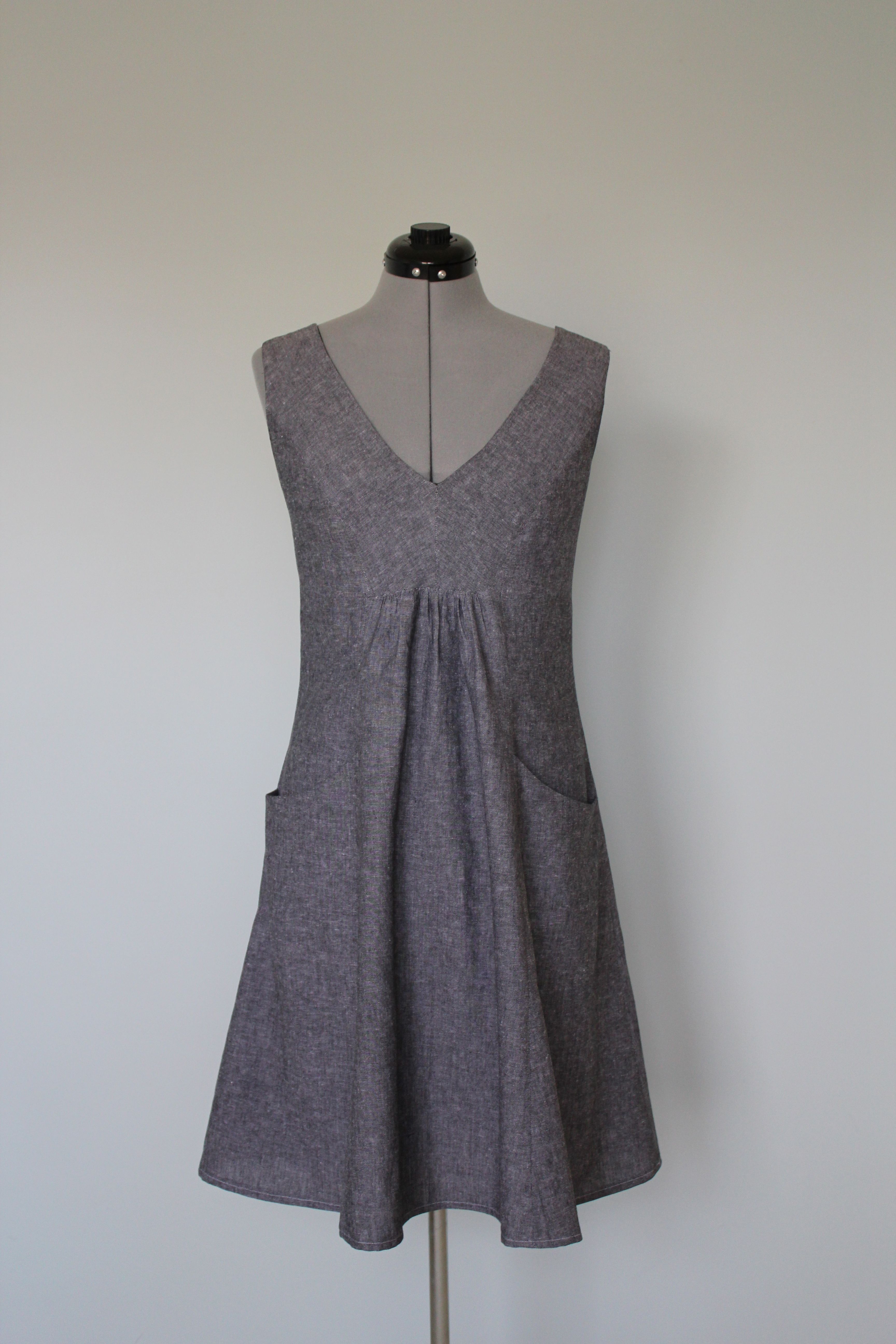 Grey linen dress with pockets – Sewing Projects | BurdaStyle.com