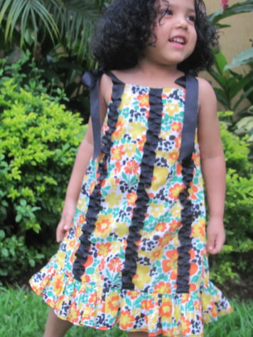 Summer dress with grossgrain ruffles – Sewing Projects | BurdaStyle.com