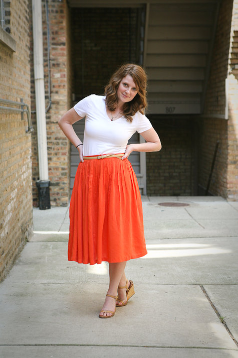 Orange Middie Skirt – Sewing Projects | BurdaStyle.com