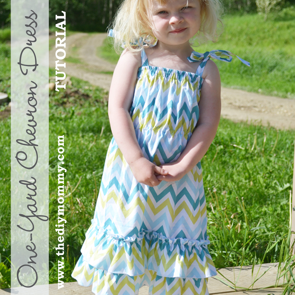 One Yard Child's Chevron Dress Sewing Projects